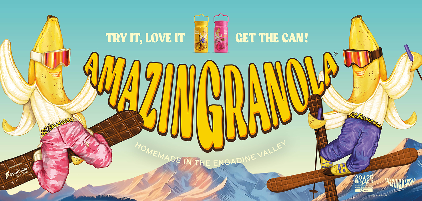 amazinGranola ist "official Supplier" bei den FIS Freestyle Weltmeisterschaften 2025