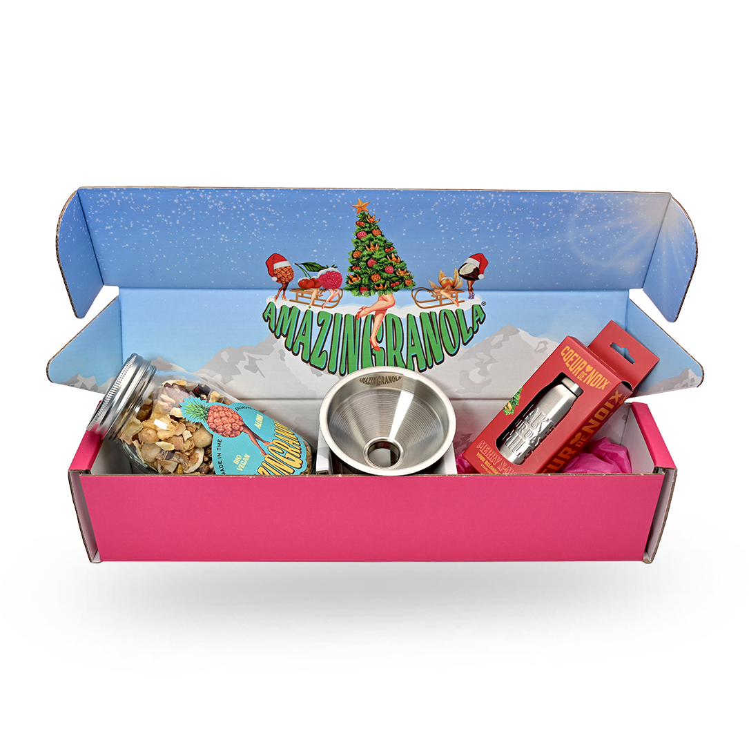 BIO amazinGranola Geschenkbox mit Glas, COEUR de NOIX & Trichter