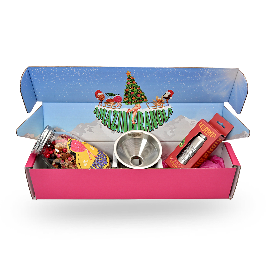 BIO amazinGranola Geschenkbox mit Glas, COEUR de NOIX & Trichter