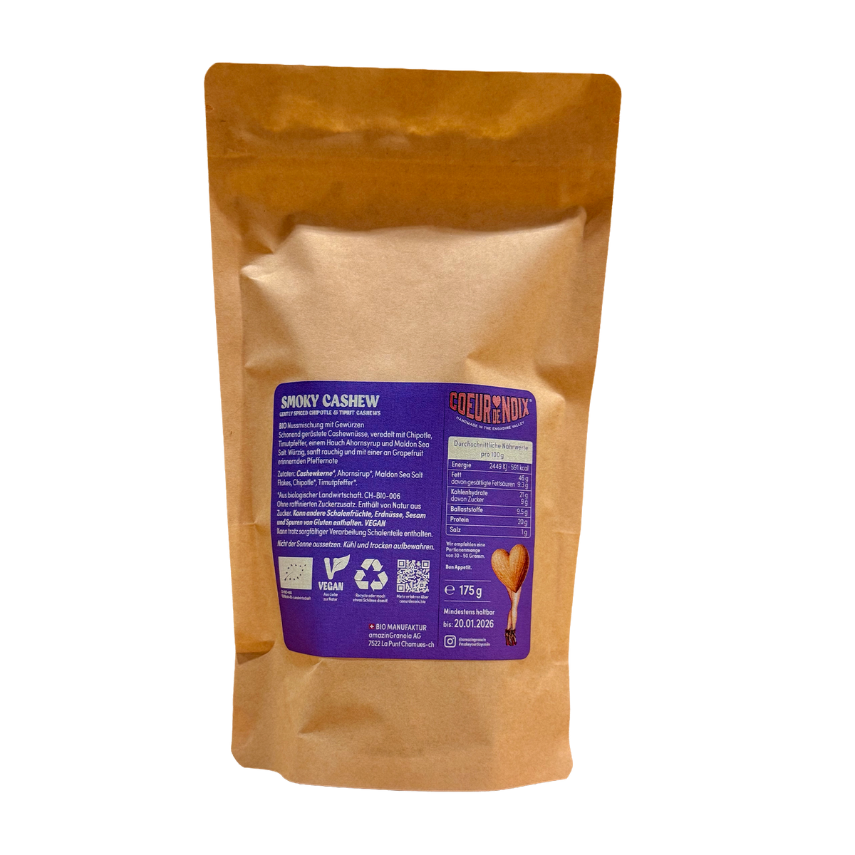 BIO Coeur de Noix Smoky Cashew – Re-Load Beutel 175g