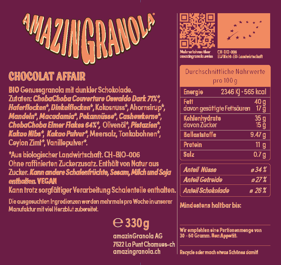 BIO amazinGranola "Chocolat Affair"