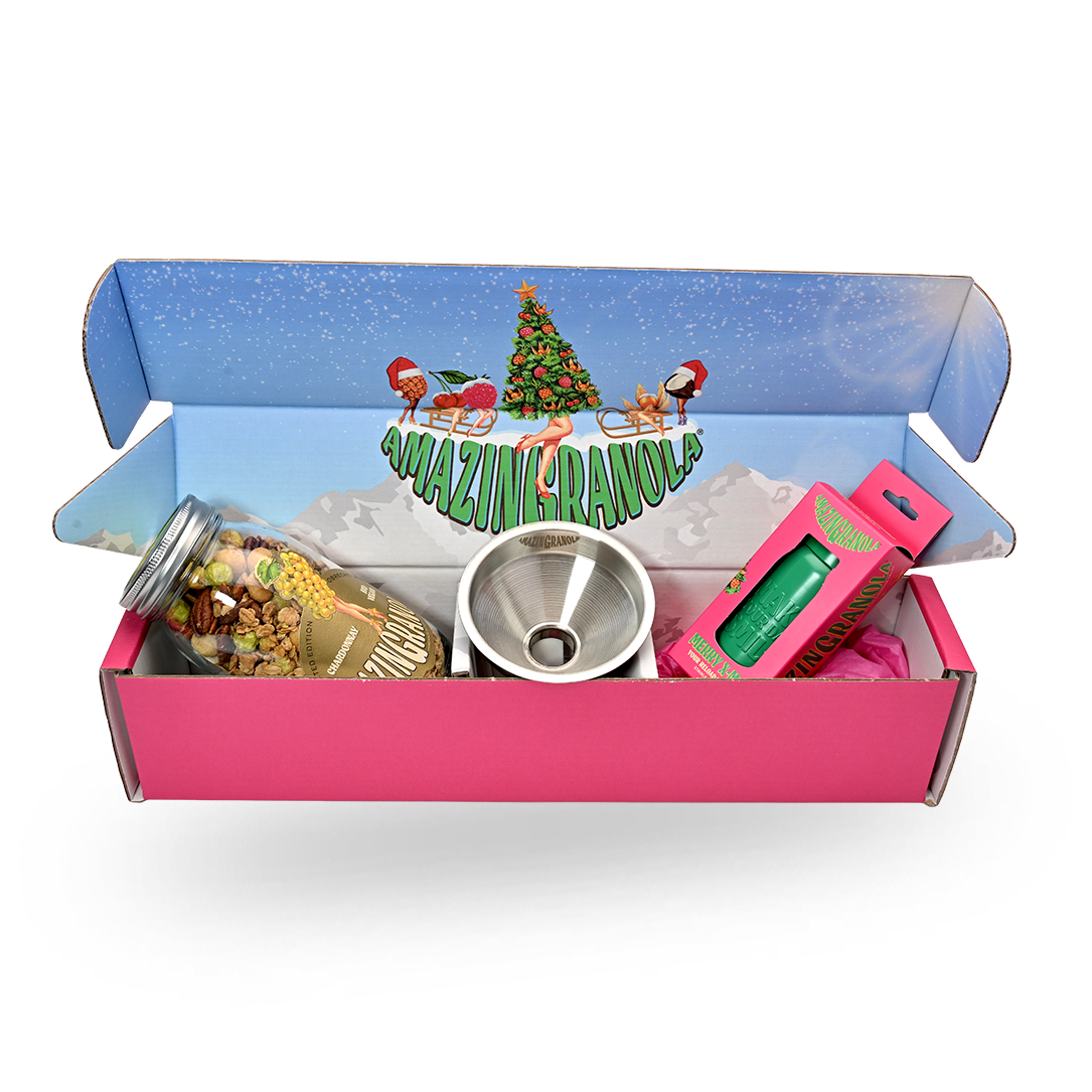 BIO amazinGranola Geschenkbox mit Glas, Sports CAN & Trichter