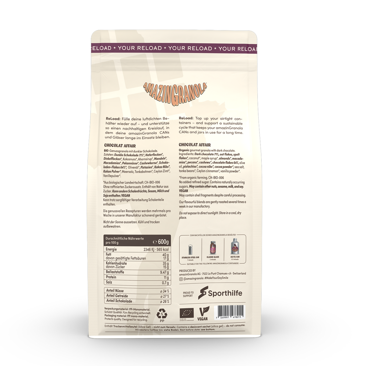 BIO amazinGranola 'Chocolat Affair' ReLoad
