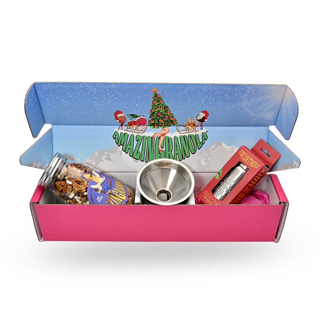 BIO amazinGranola Geschenkbox mit Glas, COEUR de NOIX & Trichter