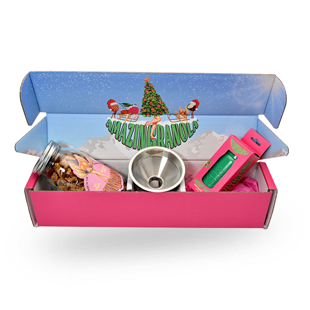 BIO amazinGranola Geschenkbox mit Glas, Sports CAN & Trichter