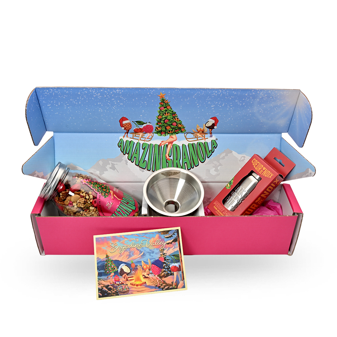 BIO amazinGranola Geschenkbox mit Glas, COEUR de NOIX & Trichter