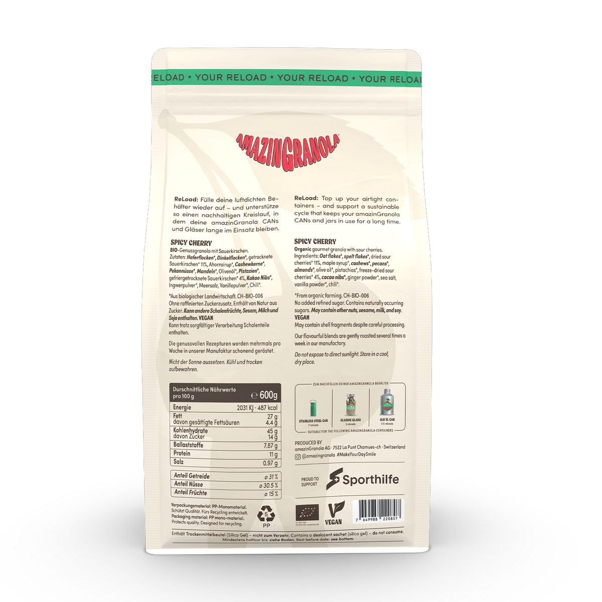 BIO amazinGranola 'Spicy Cherry' ReLoad