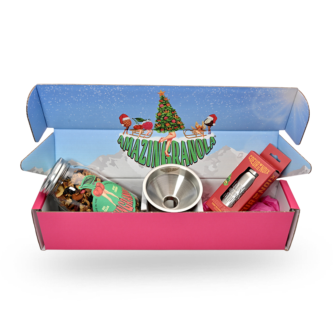 BIO amazinGranola Geschenkbox mit Glas, COEUR de NOIX & Trichter