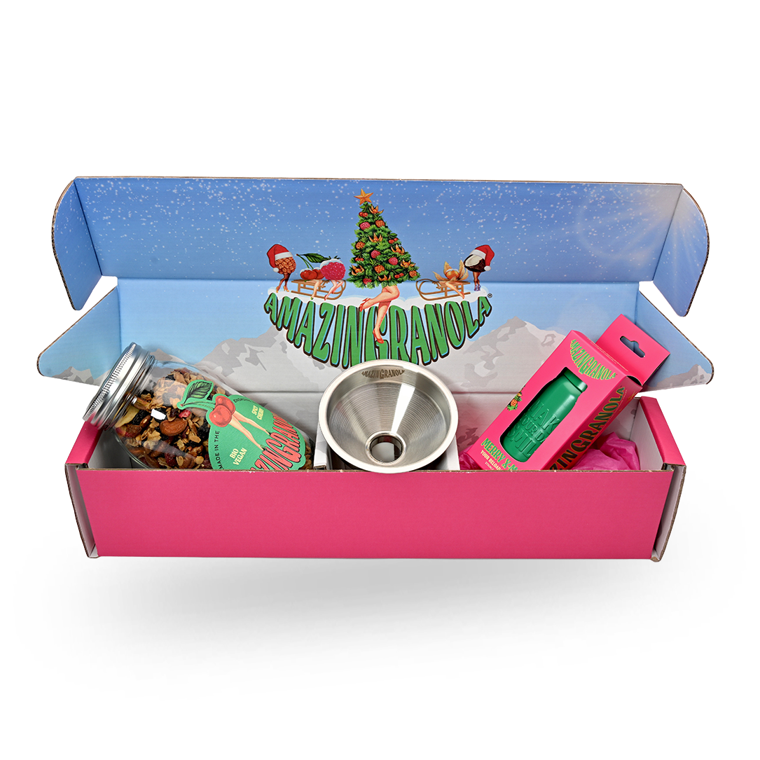 BIO amazinGranola Geschenkbox mit Glas, Sports CAN & Trichter