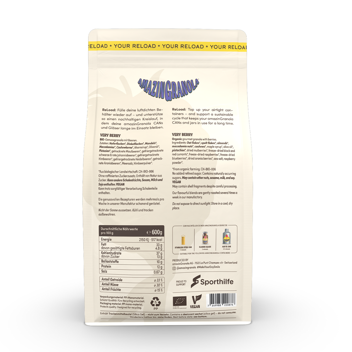BIO amazinGranola 'Very Berry' ReLoad