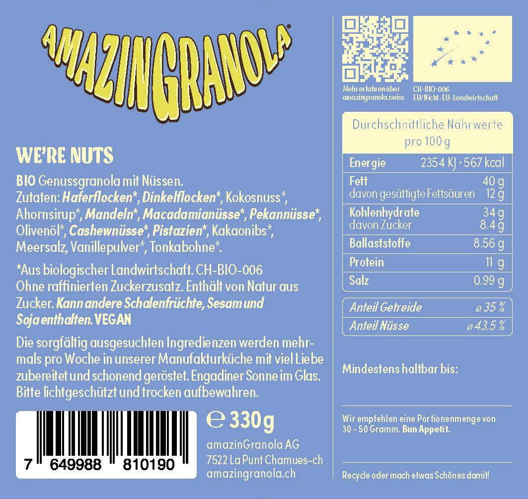 BIO amazinGranola 'We`re Nuts' (330 g)