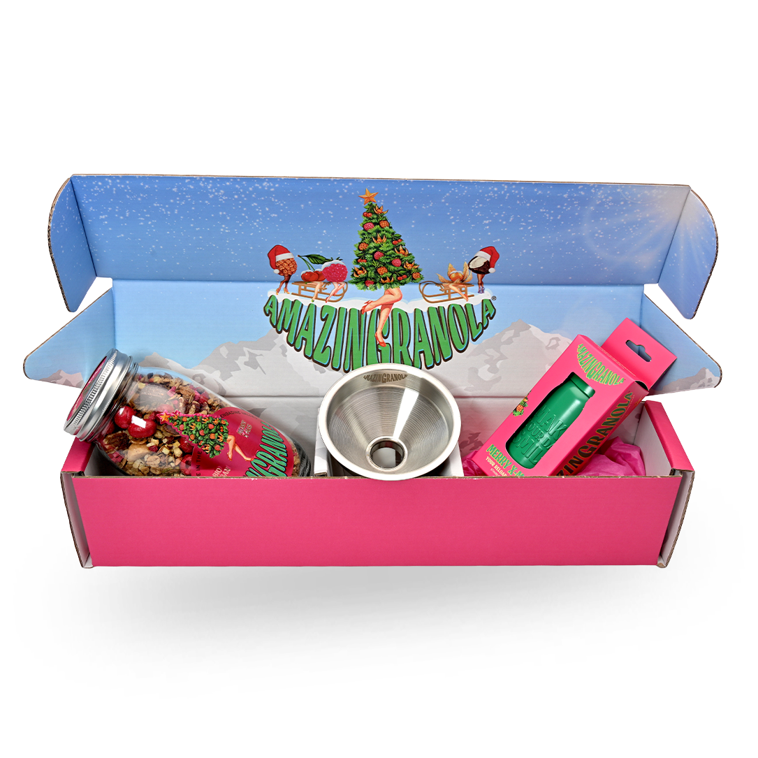 BIO amazinGranola Geschenkbox mit Glas, Sports CAN & Trichter