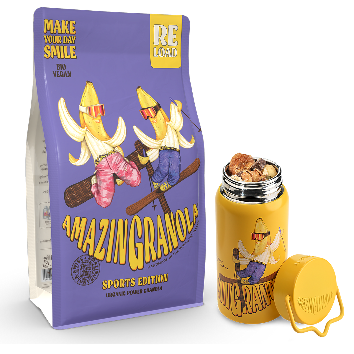 BIO amazinGranola ReLoad & Sports Can Bundle