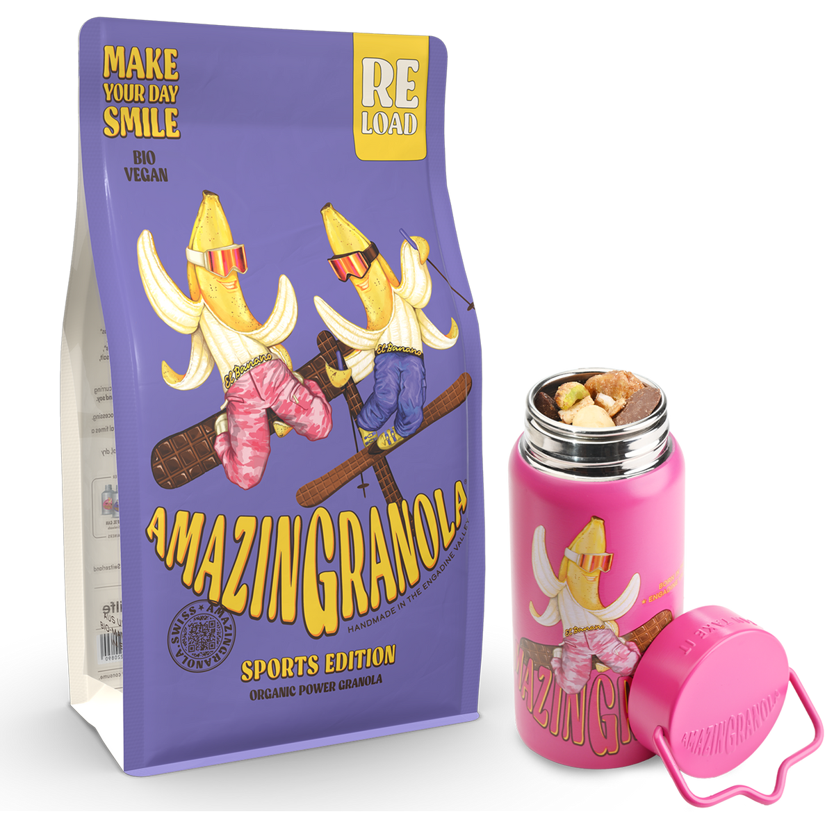 BIO amazinGranola ReLoad & Sports Can Bundle