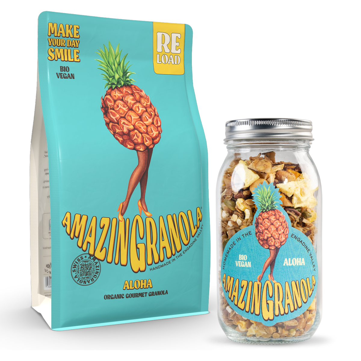 BIO amazinGranola ReLoad & Glas Bundle