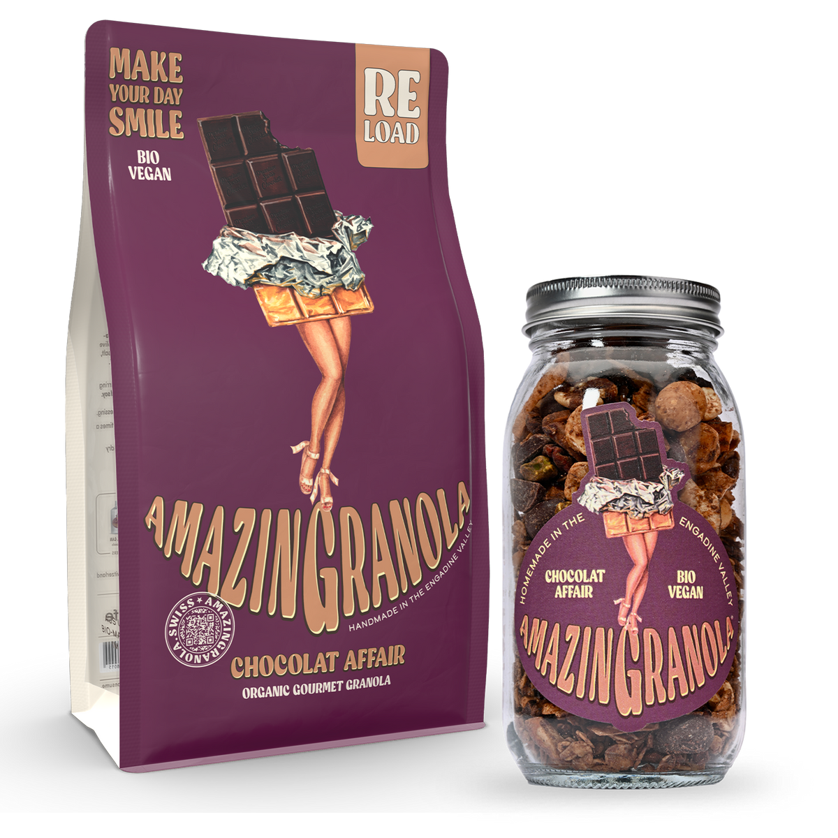 BIO amazinGranola ReLoad & Glas Bundle