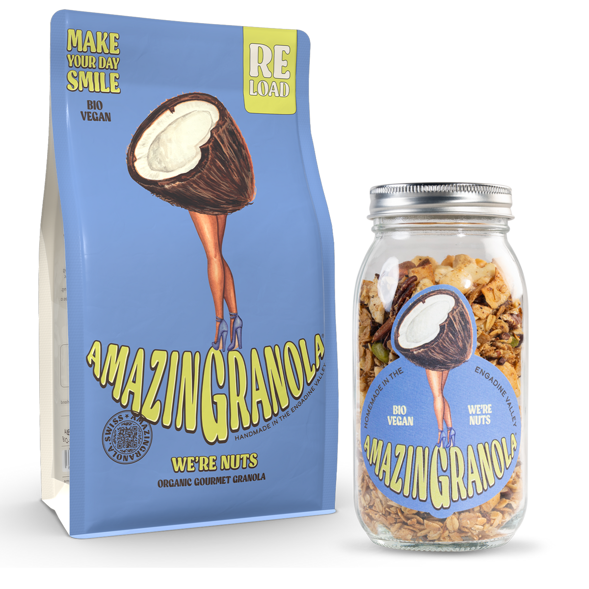 BIO amazinGranola ReLoad & Glas Bundle