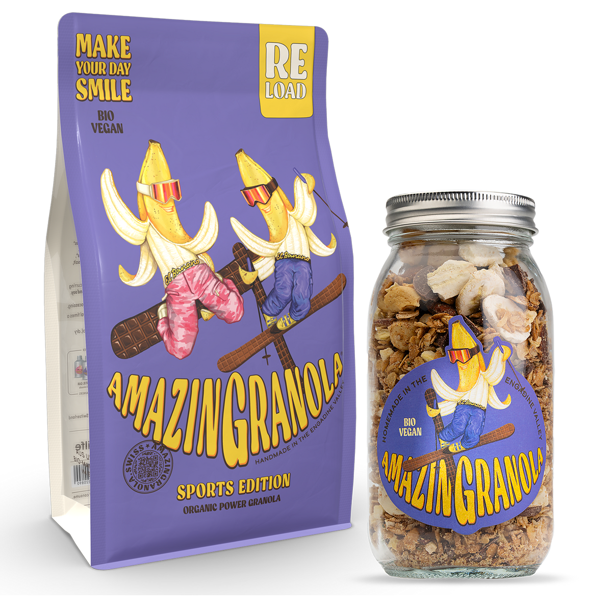 BIO amazinGranola ReLoad & Glas Bundle