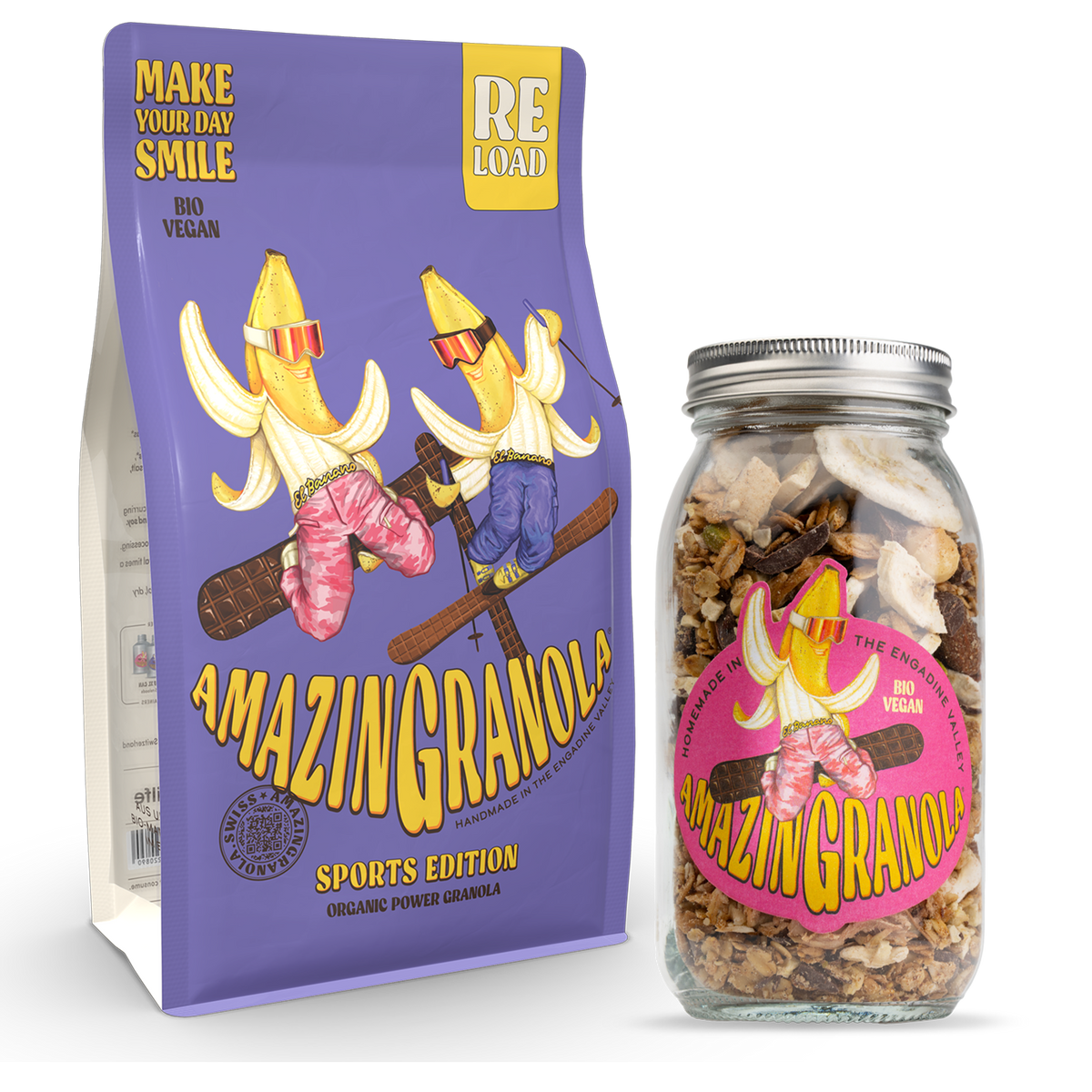 BIO amazinGranola ReLoad & Glas Bundle