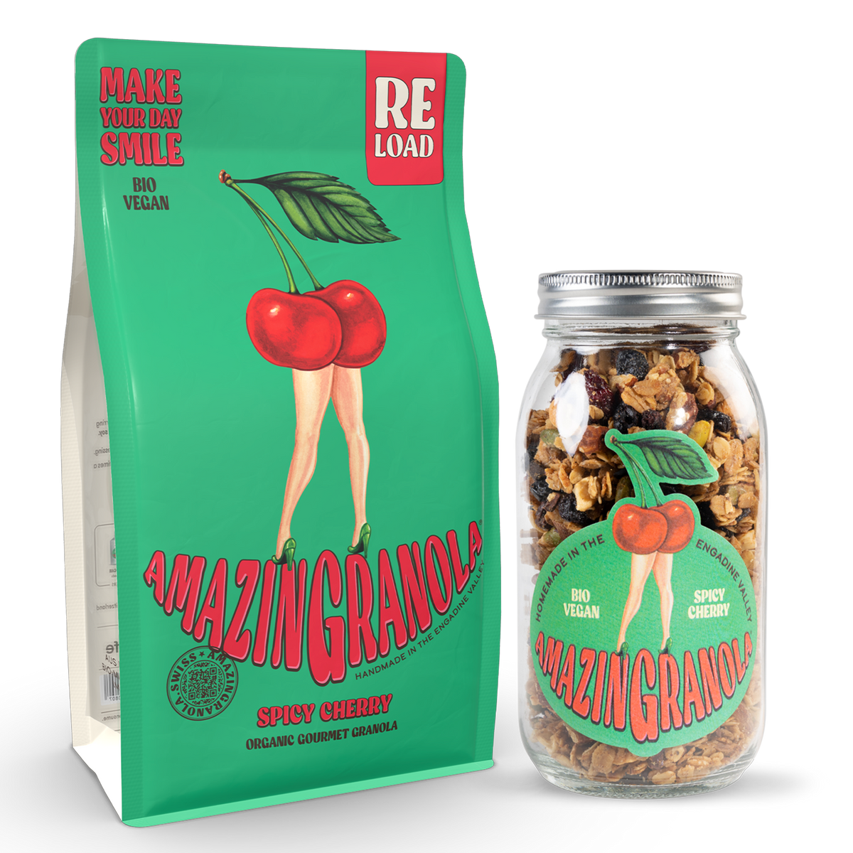BIO amazinGranola ReLoad & Glas Bundle