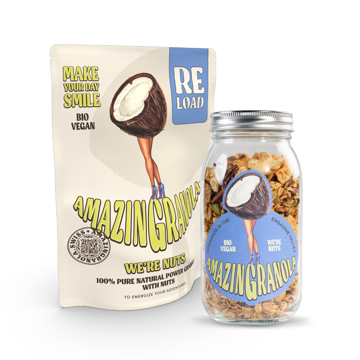 Organic amazingranola reload &amp; glass bundle