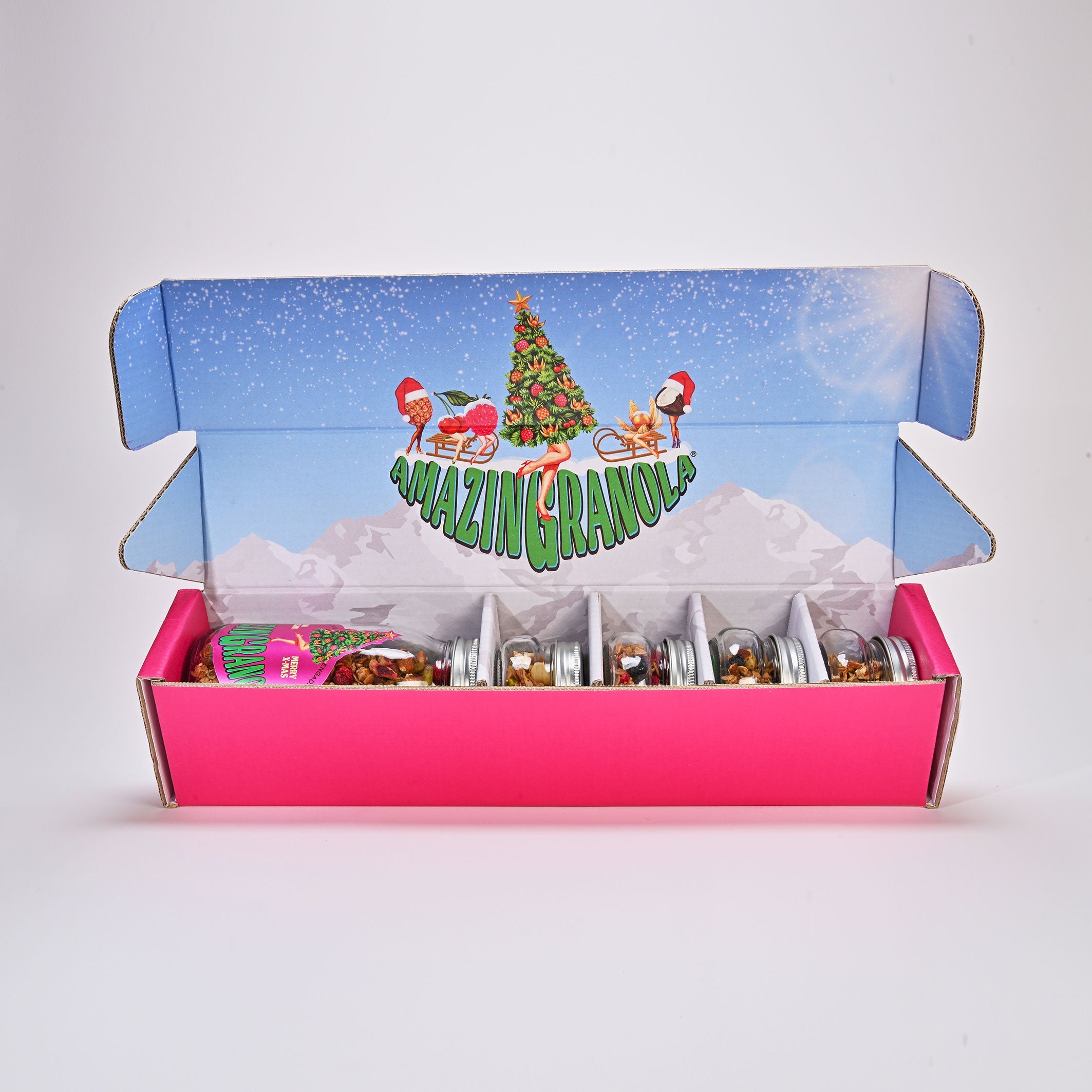 BIO amazinGranola Geschenkbox 'Merry X-Mas MIX 1 & 4'