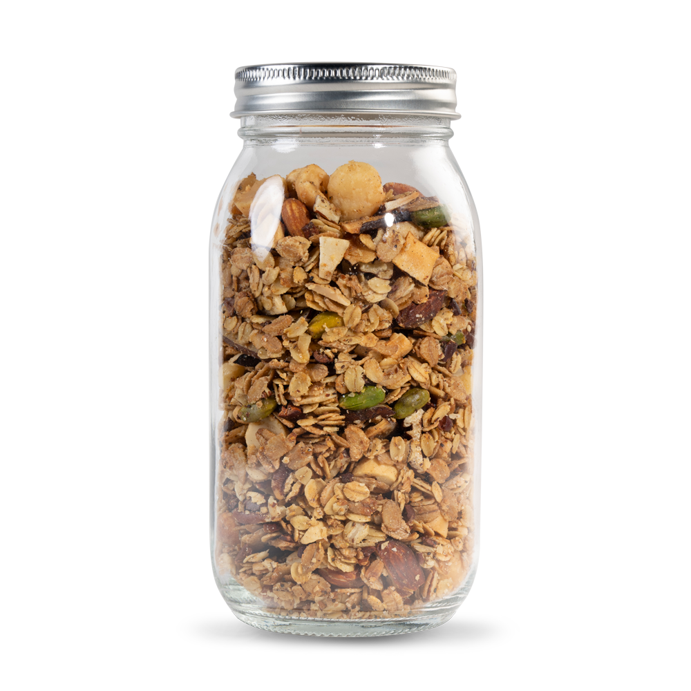 Organic amazingranola &#39;We`re Nuts&#39; glass