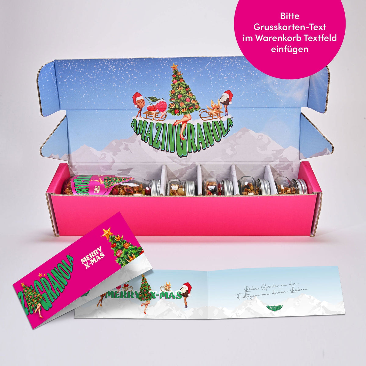 BIO amazinGranola Geschenkbox 'Merry X-Mas MIX 1 & 4'