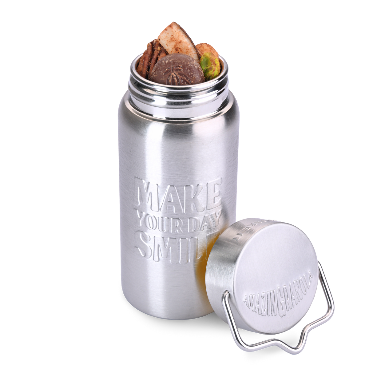 BIO amazinGranola Chocolat Affair Sports Can 85g mit dunklem Schokoladen-Granola und Edelstahldeckel