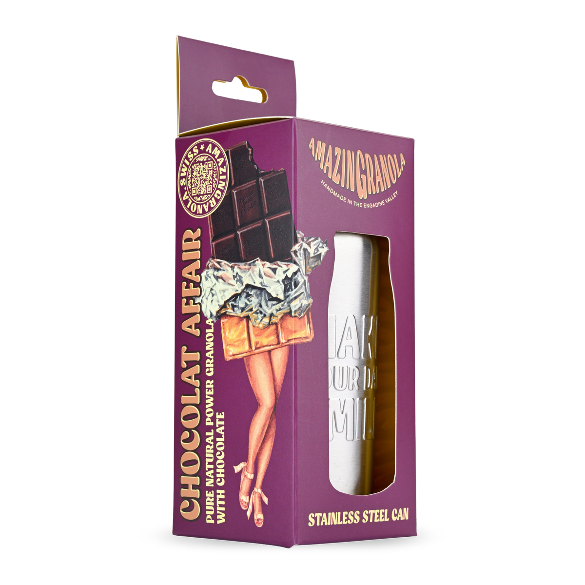 Verpackung von BIO amazinGranola Chocolat Affair Sports Can